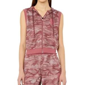 Diesel Red Camo Hoodie Vest